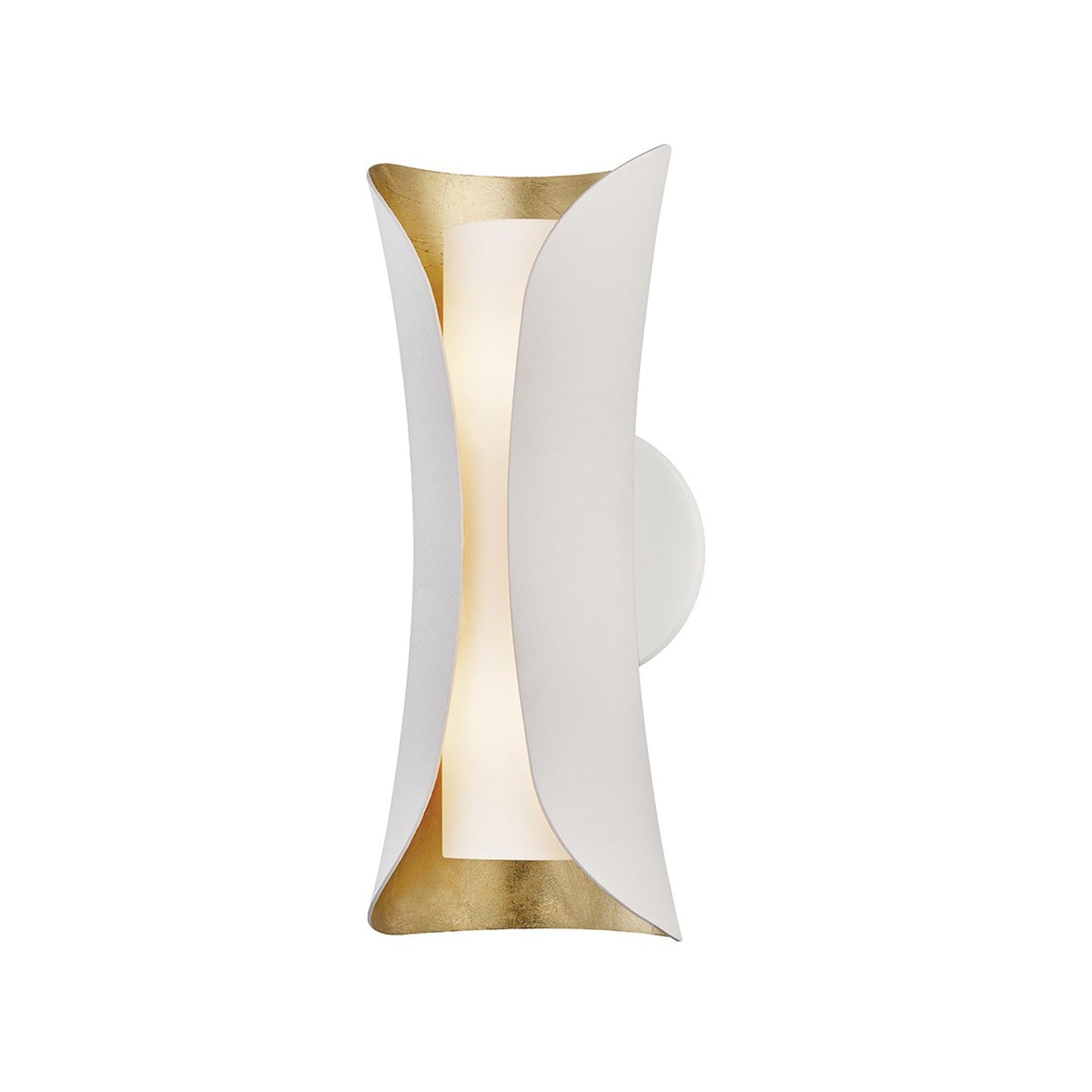 Josie Wall Light in Gold Leaf / White.