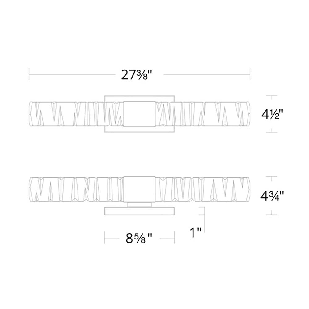 Juliet LED Bath Vanity and Wall Light- line drawing.