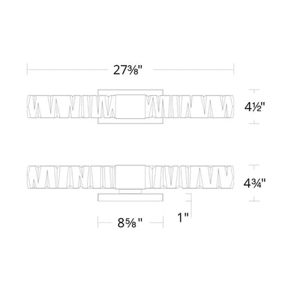 Juliet LED Bath Vanity and Wall Light- line drawing.