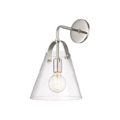 Karin Wall Light in Polished Nickel.