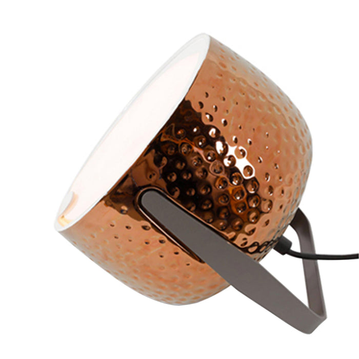 Bag LED Table Lamp in Ceramic With Texture/Glossy Bronze.