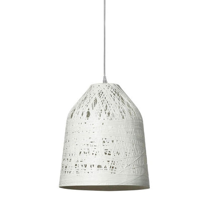 Black Out Outdoor LED Pendant Light in White (Large).