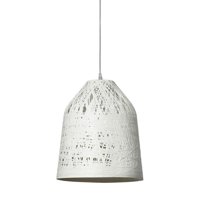 Black Out Outdoor LED Pendant Light in White (Large).