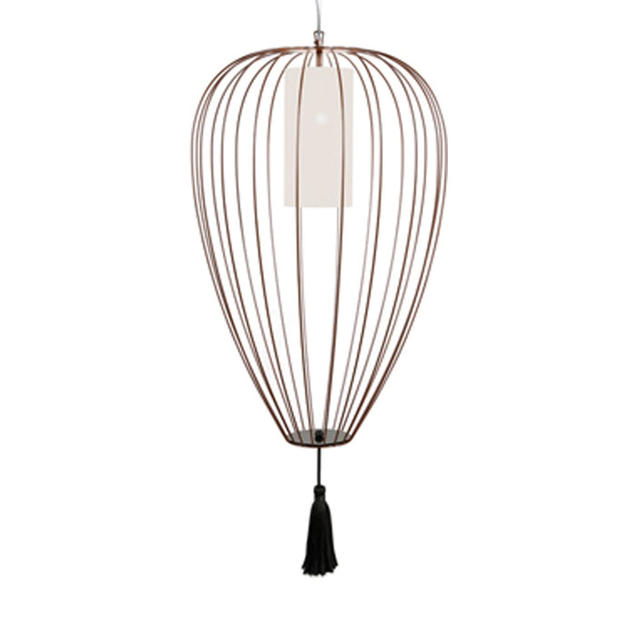 Cell LED Pendant Light in Glossy Bronze (21.65-Inch).