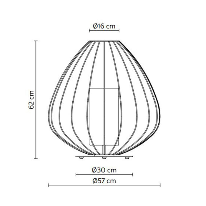 Cell LED Table Lamp - line drawing.
