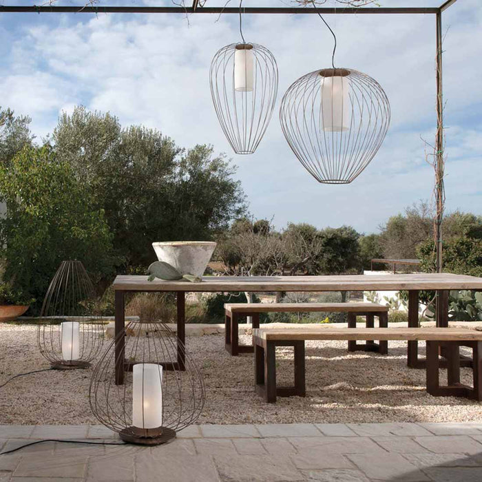 Cell Outdoor LED Pendant Light in Outside Area.