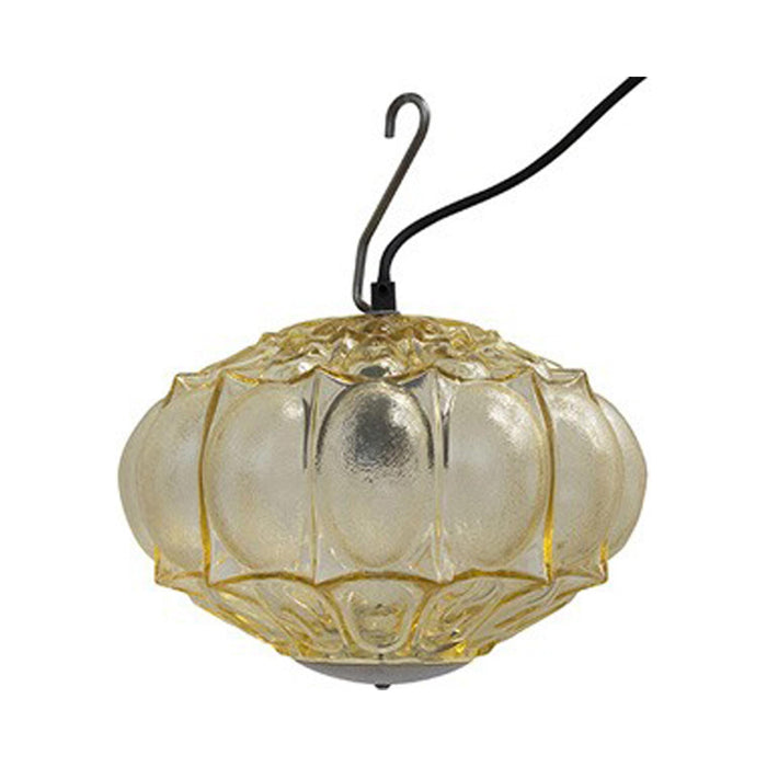 Ginger Outdoor LED Pendant Light in Yellow Glass/With Hook (7.87-Inch).