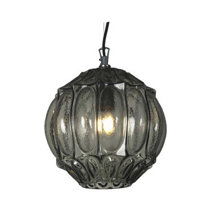 Ginger Outdoor LED Pendant Light in Smoked Glass/Without Hook (10.24-Inch).