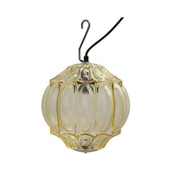 Ginger Outdoor LED Pendant Light in Yellow Glass/With Hook (10.24-Inch).