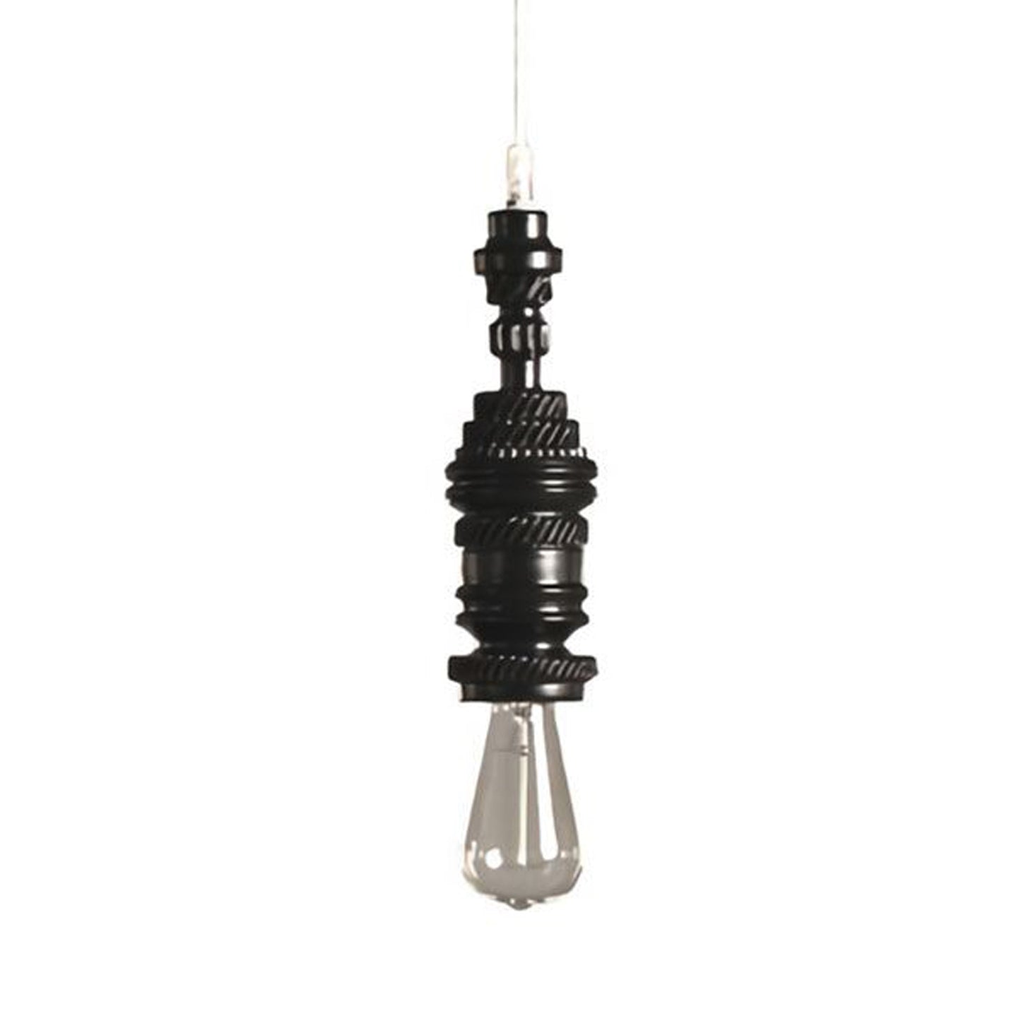 MEK 3 LED Pendant Light in Black Ceramic (18W).