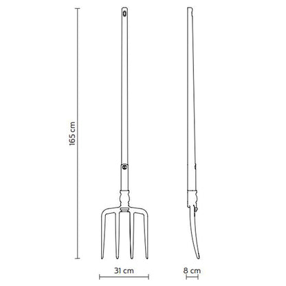 Tobia LED Floor Lamp - line drawing.