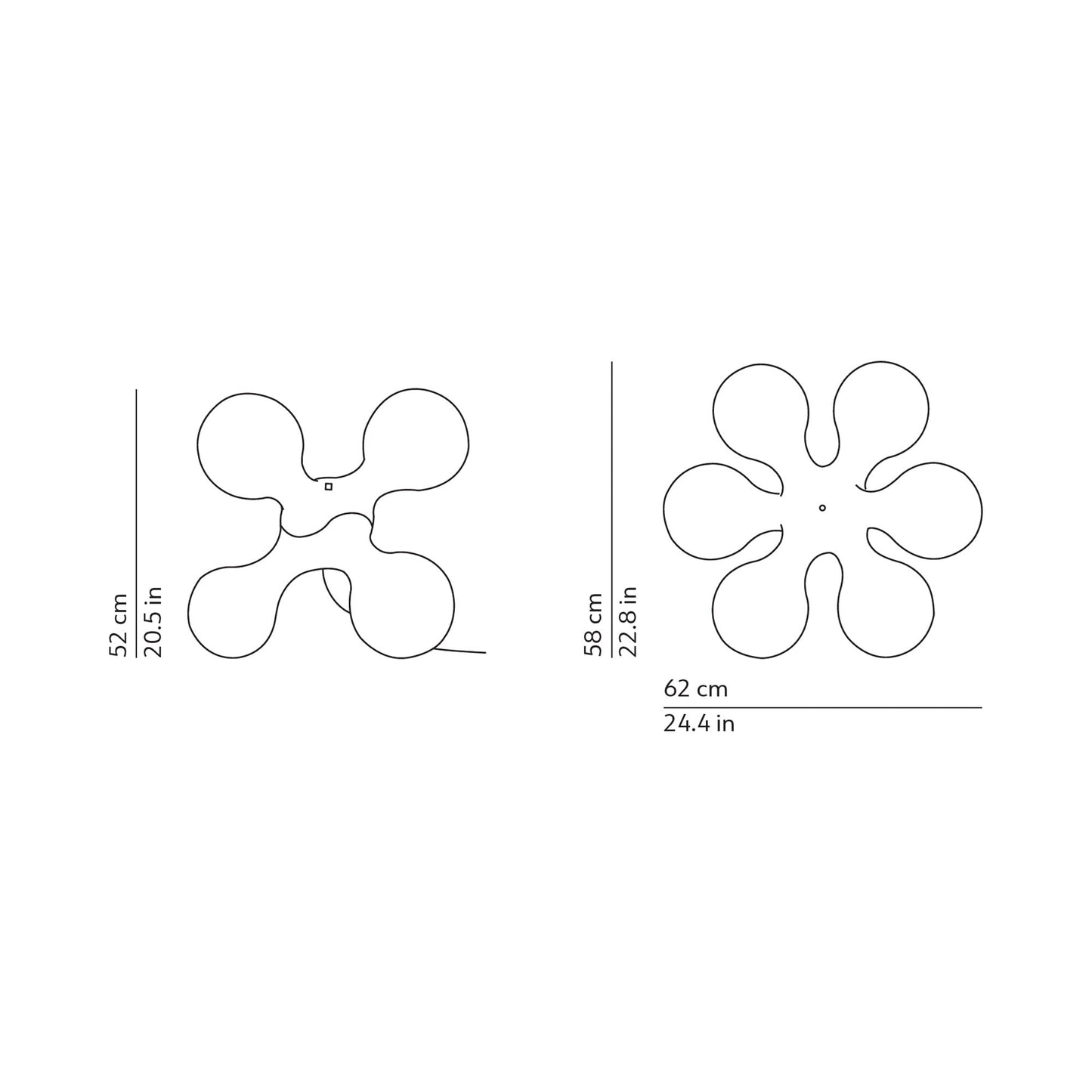 Atomium Table Lamp - line drawing.