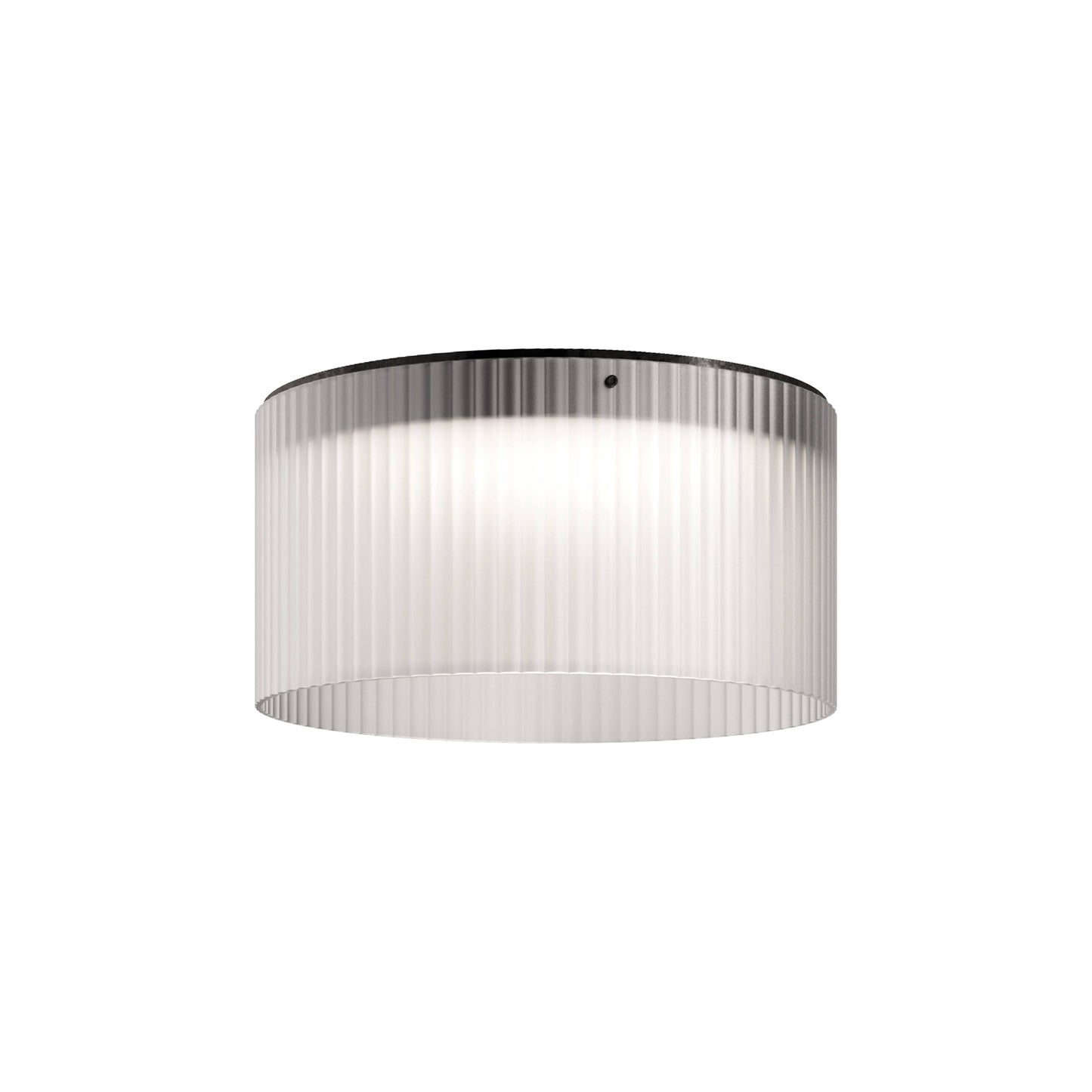 Giass LED Semi Flush Mount Ceiling Light in White (9.8-Inch).