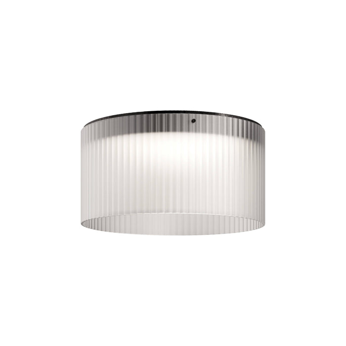 Giass LED Semi Flush Mount Ceiling Light in White (9.8-Inch).