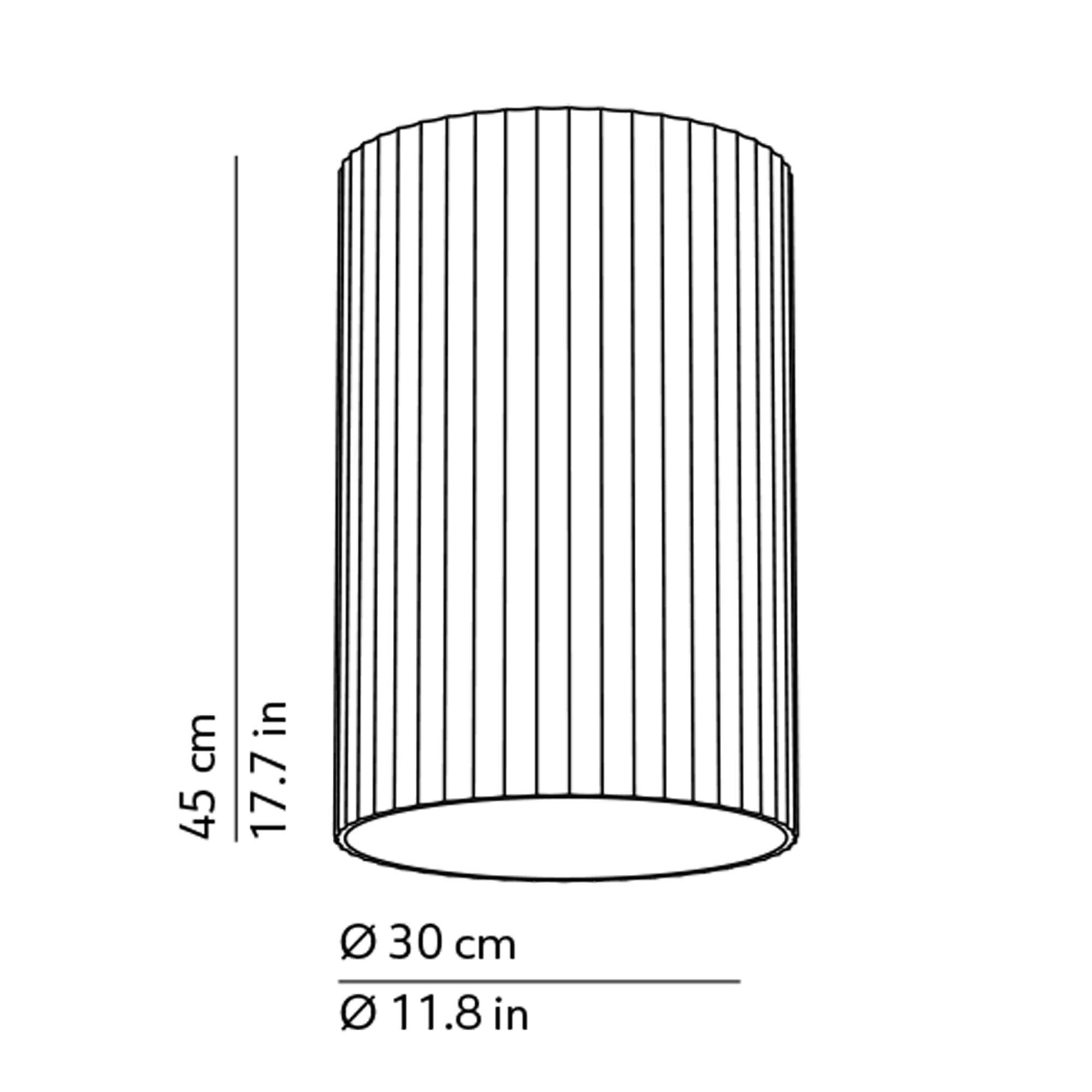 Giass LED Semi Flush Mount Ceiling Light - line drawing.