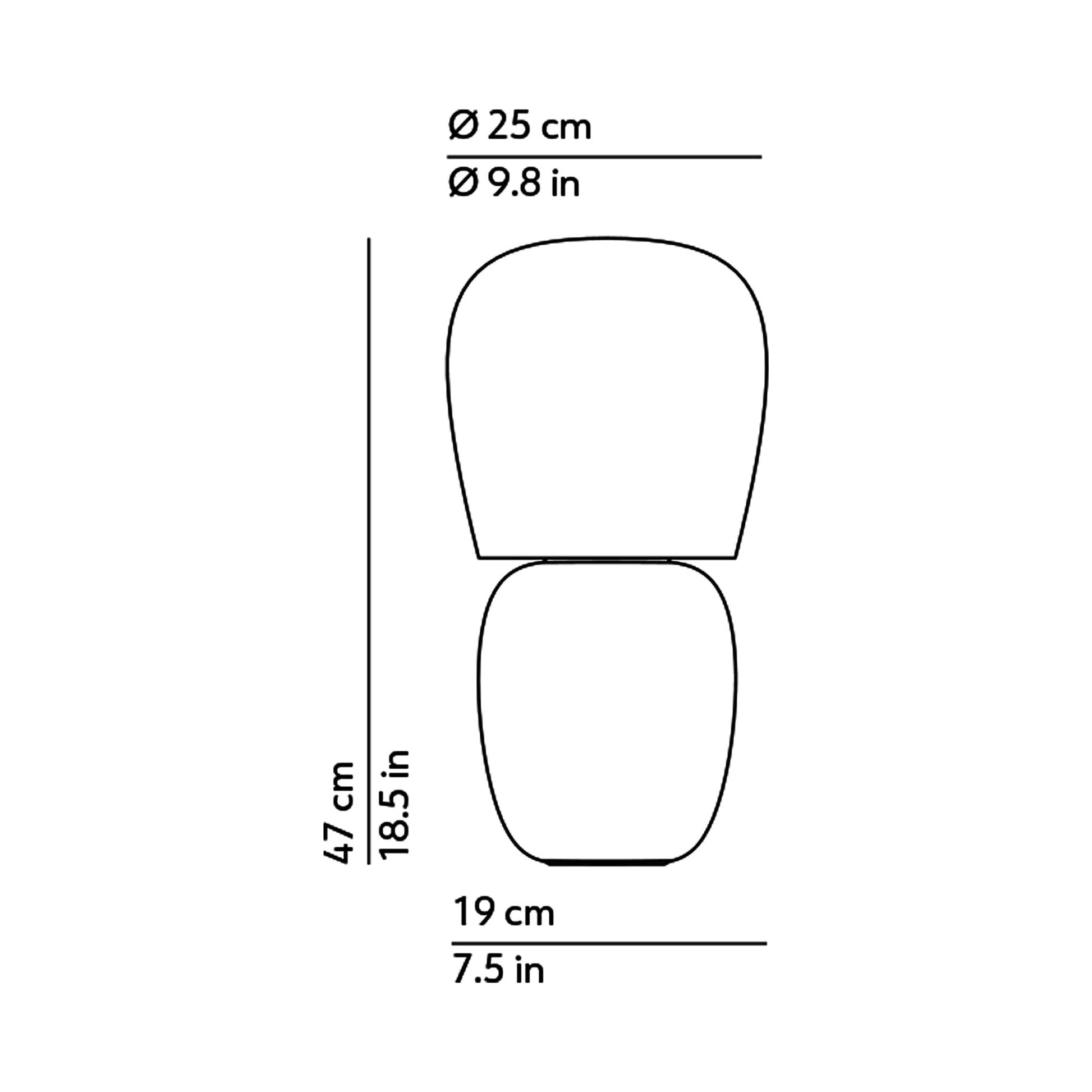 Hive Table Lamp - line drawing.