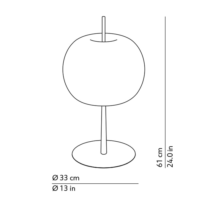 Kushi XL Table Lamp - line drawing.
