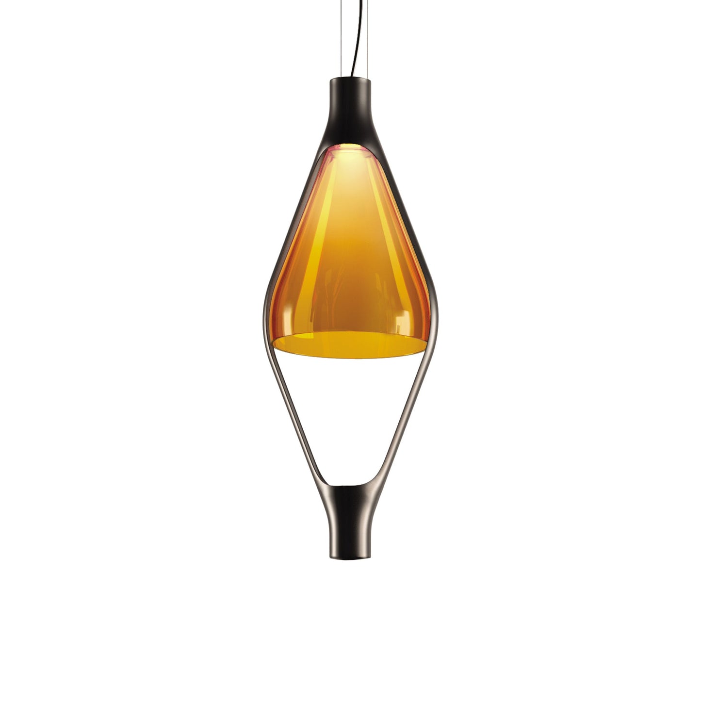 Viceversa LED Pendant Light in Amber (1-Light).