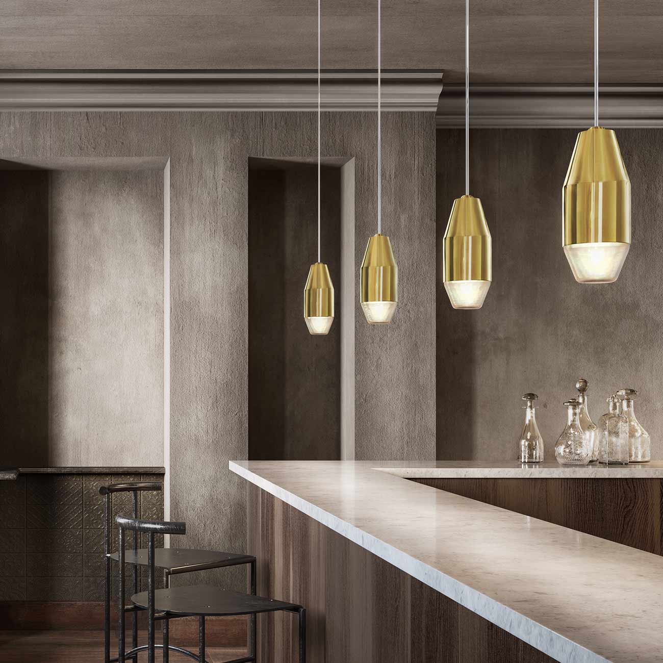 Yuma Pendant Light in bar.