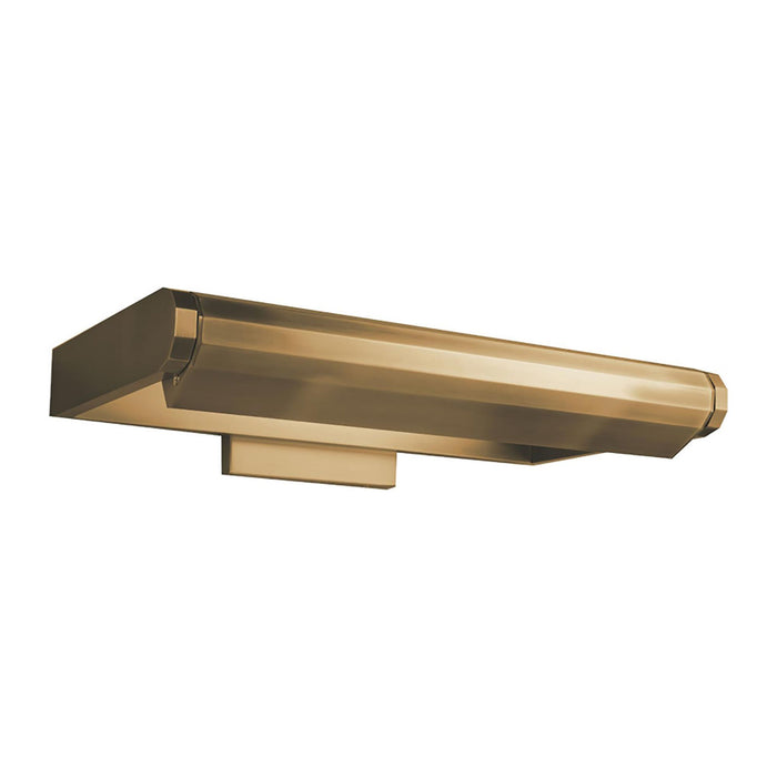 Kent LED Swing Arm Wall Light in Aged Brass (Large).