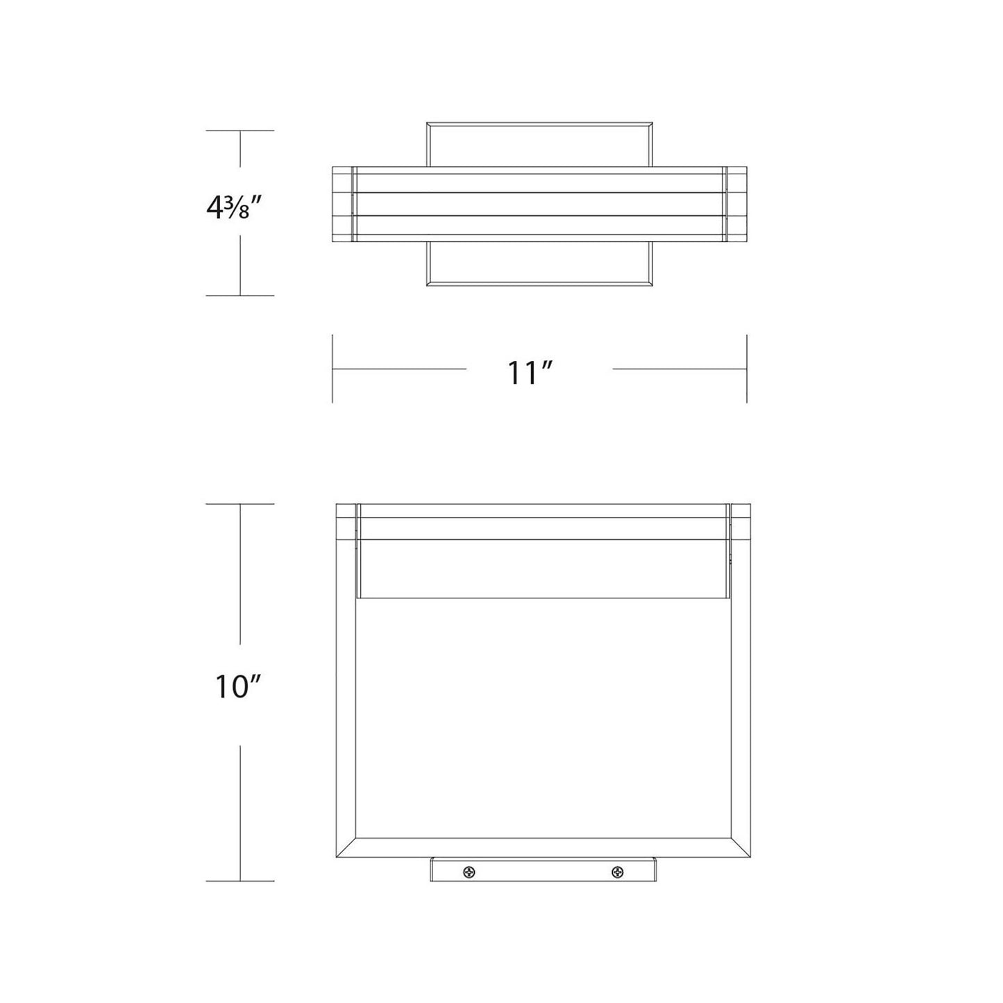Kent LED Swing Arm Wall Light - line drawing.