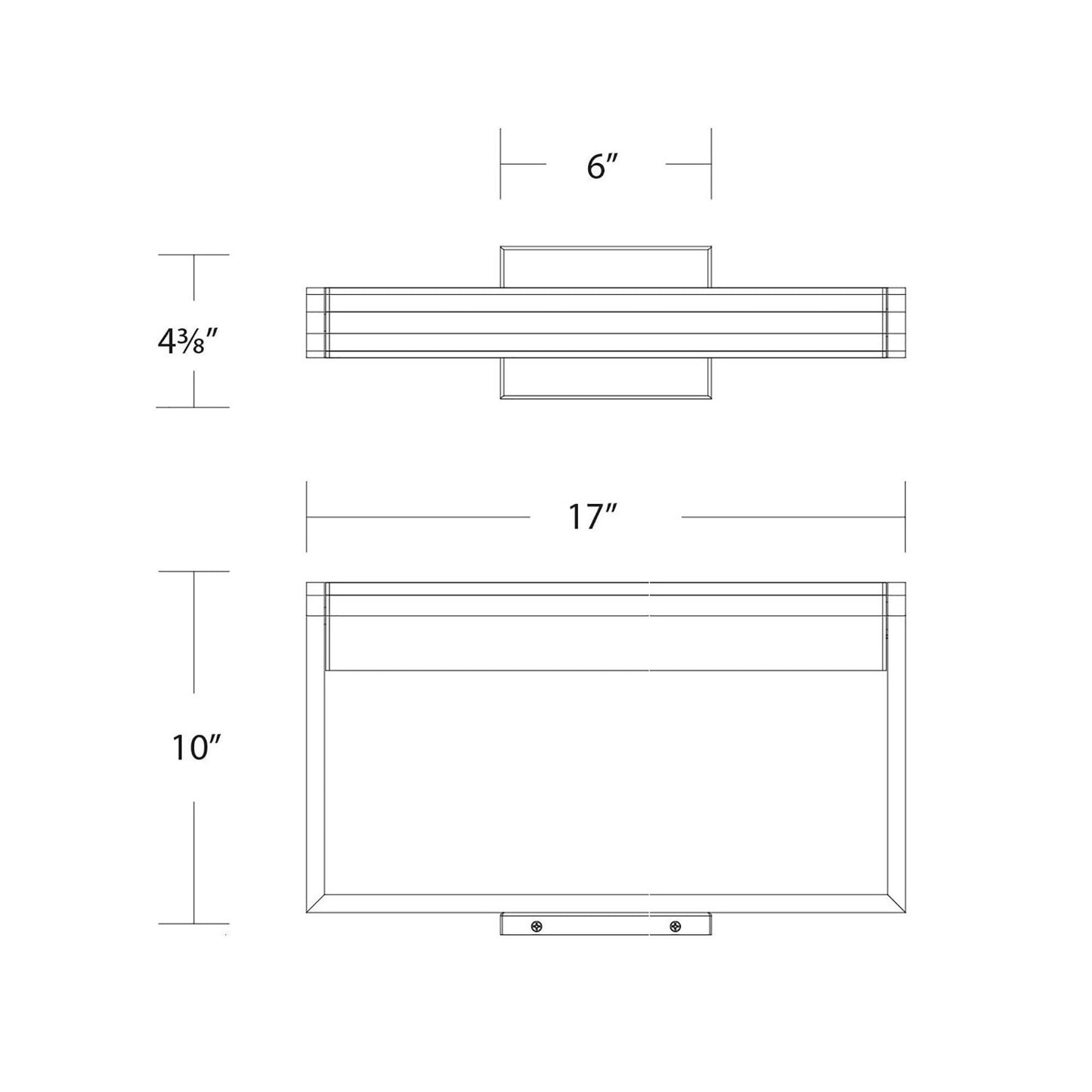 Kent LED Swing Arm Wall Light - line drawing.