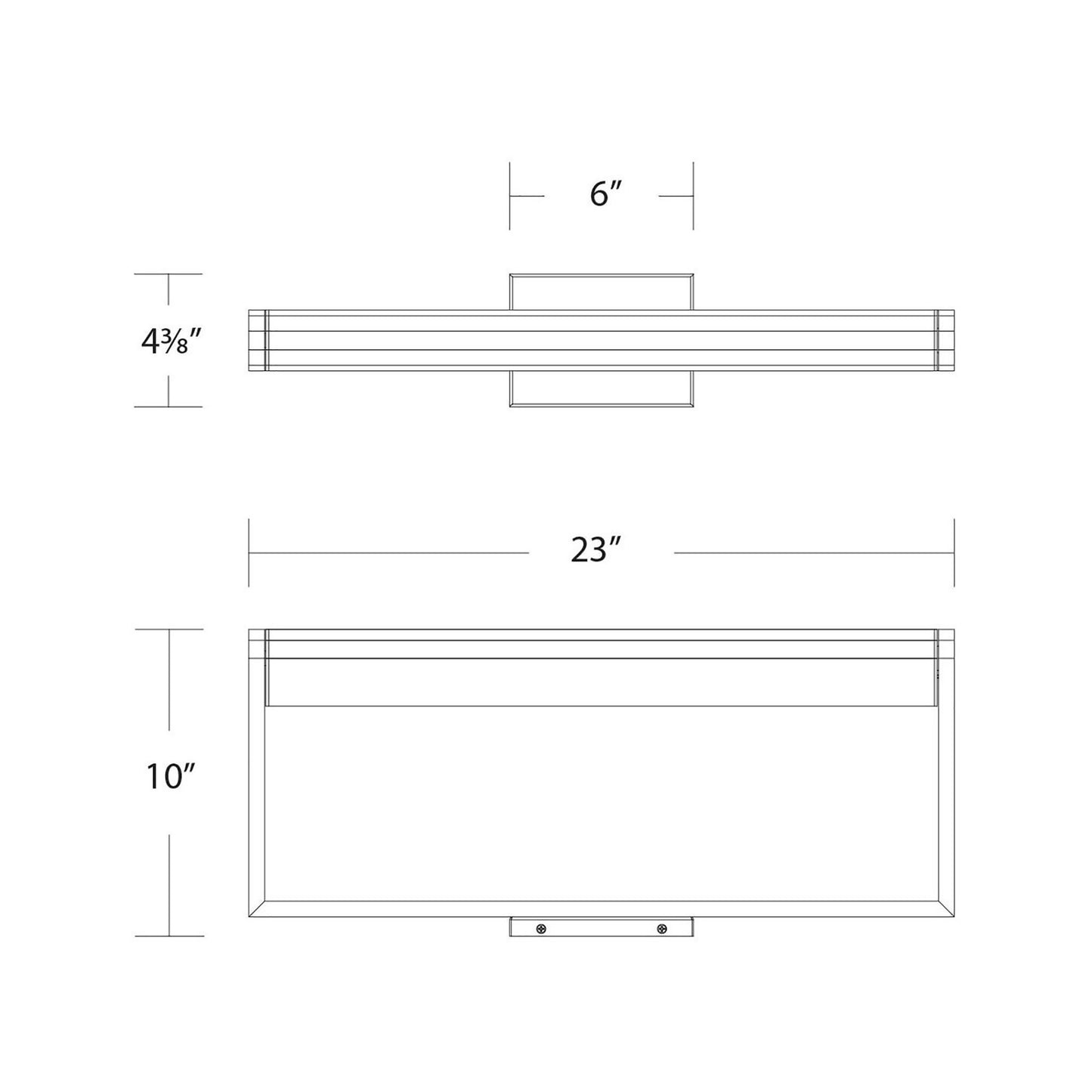 Kent LED Swing Arm Wall Light - line drawing.
