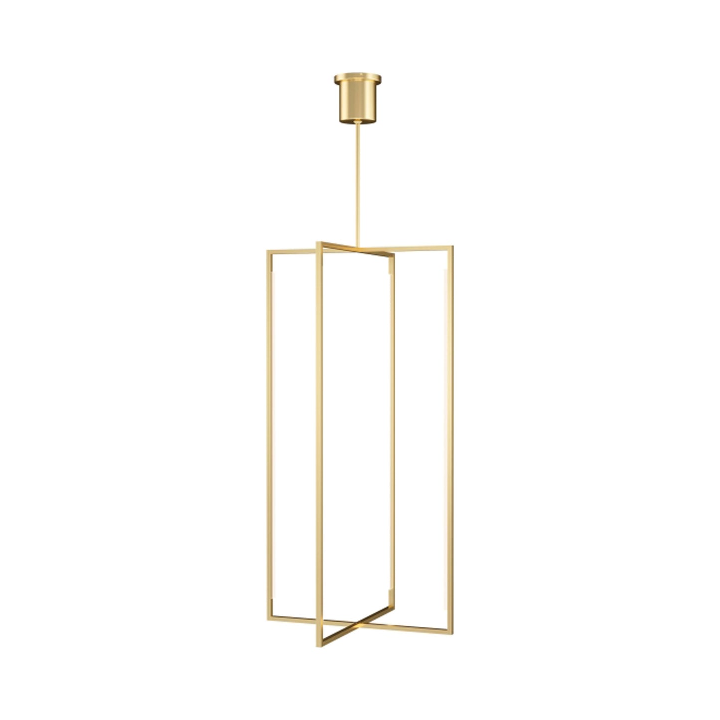 Kenway LED Pendant Light in Natural Brass (Large).