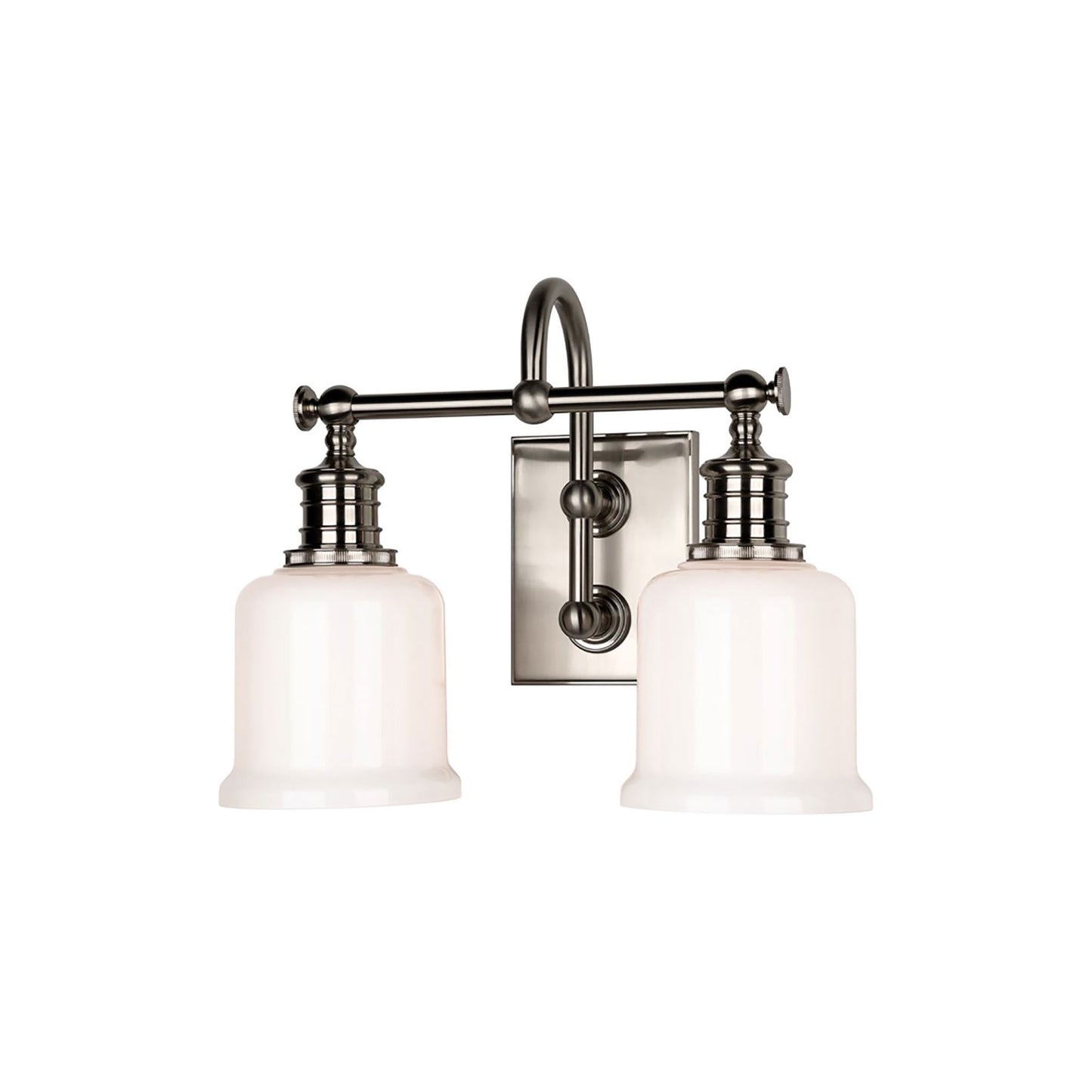 Keswick Vanity Light in 2-Light/Satin Nickel.