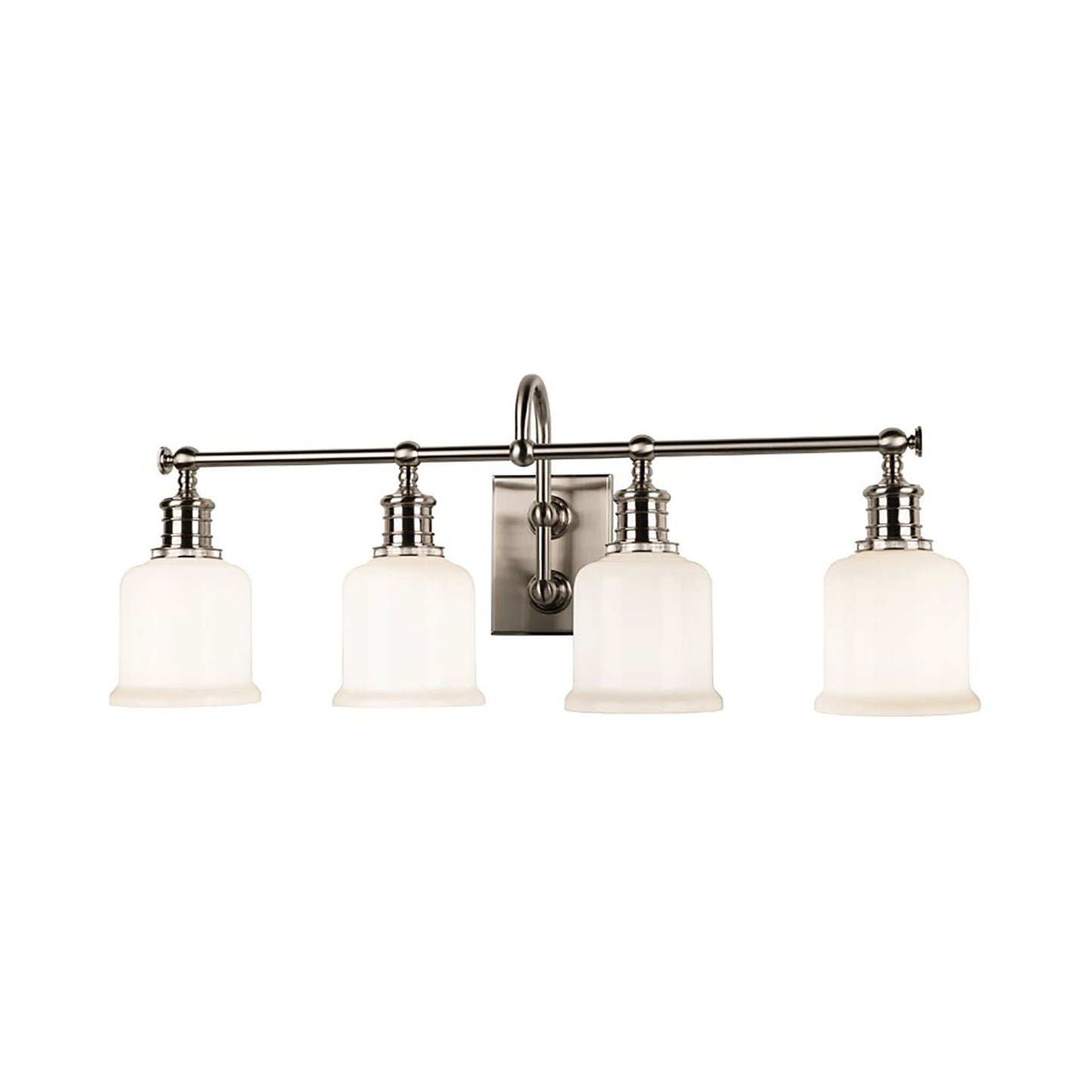 Keswick Vanity Light in 4-Light/Satin Nickel.