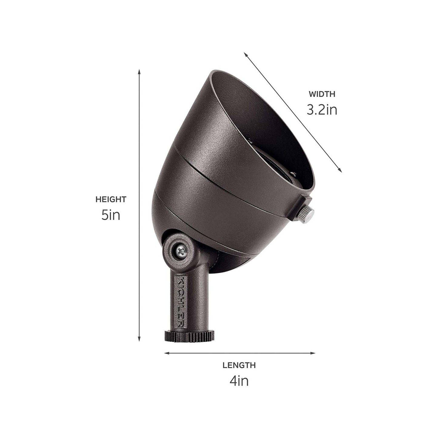 Accent 12V LED Landscape Light - line drawing.