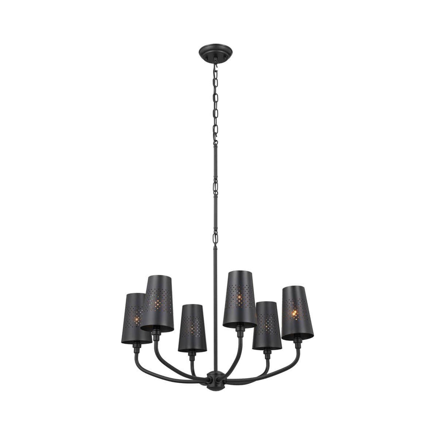 Adeena Chandelier in Black (6-Light).