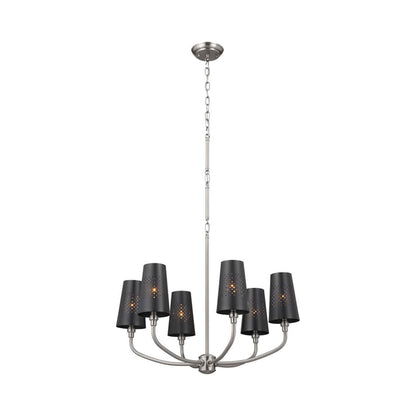 Adeena Chandelier in Classic Pewter (6-Light).