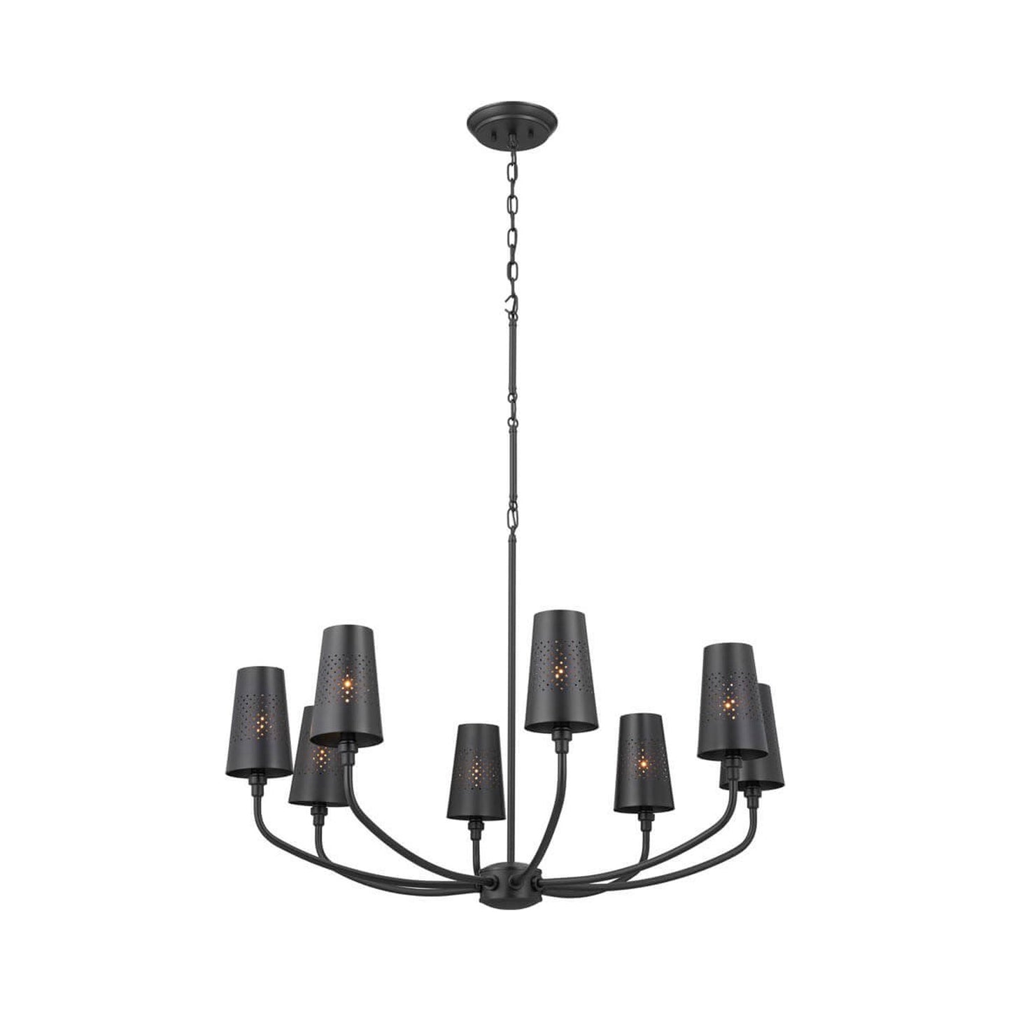 Adeena Chandelier in Black (8-Light).