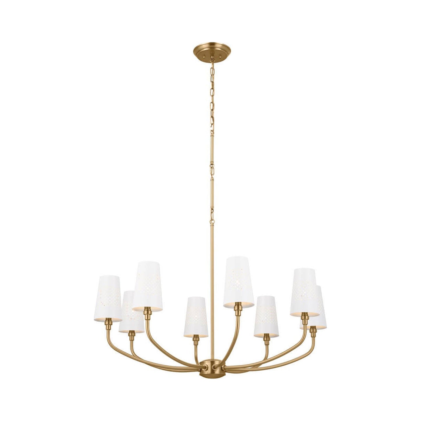 Adeena Chandelier in Brushed Natural Brass (8-Light).