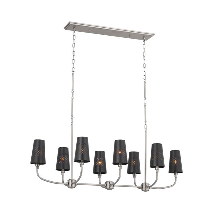 Adeena Linear Pendant Light in Classic Pewter.
