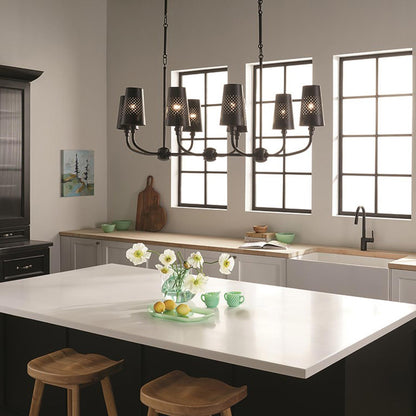 Adeena Linear Pendant Light in kitchen.