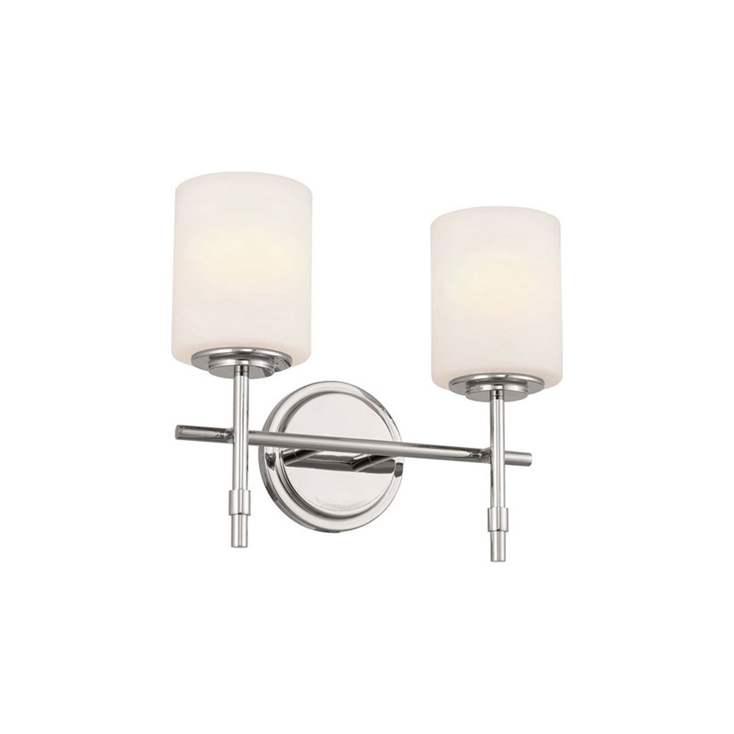 Ali Bath Vanity Light in Polished Nickel (2-Light).