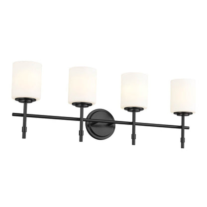Ali Bath Vanity Light in Black (4-Light).