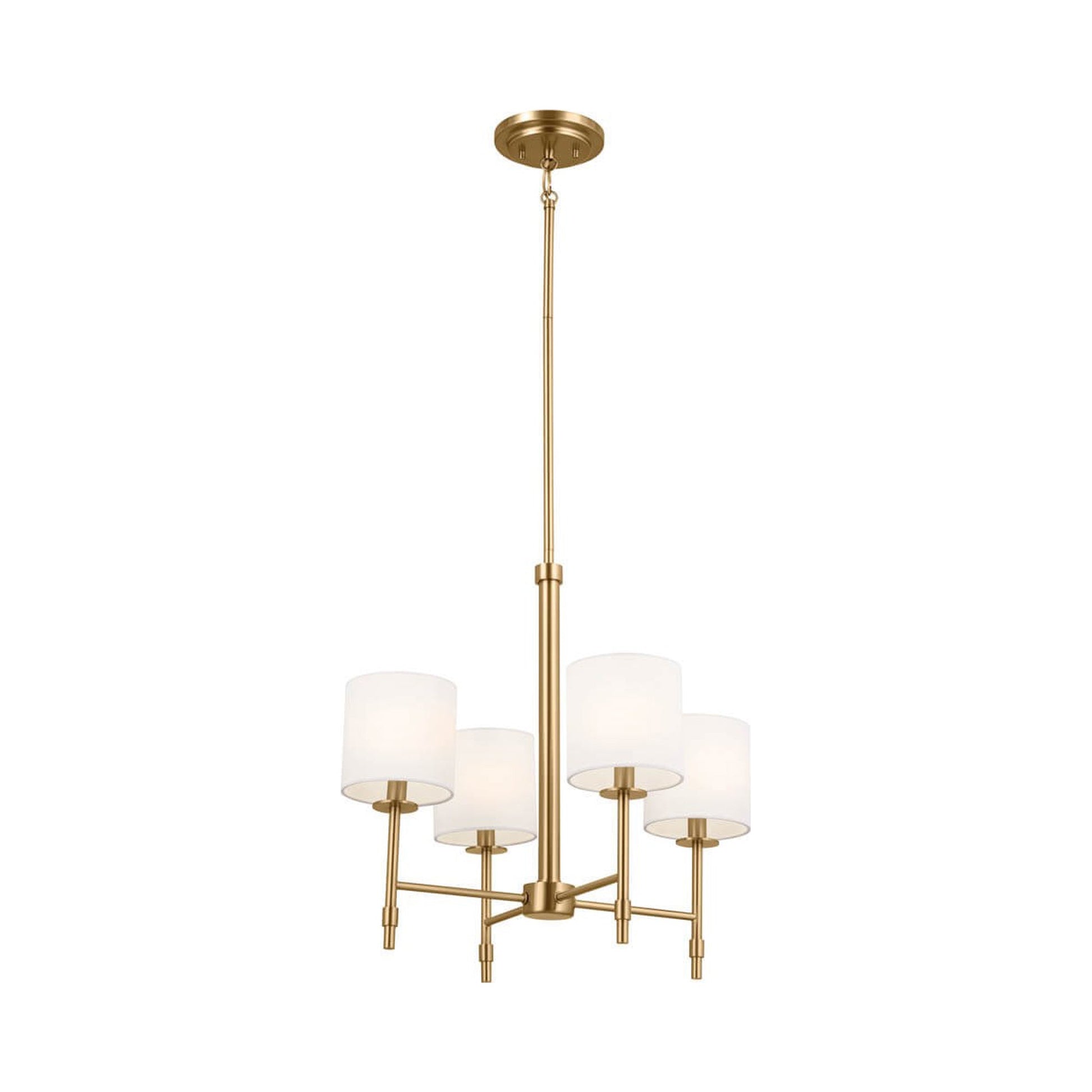 Ali Chandelier in Brushed Natural Brass (4-Light).