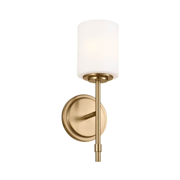 Ali Vanity Wall Light in Brushed Natural Brass.