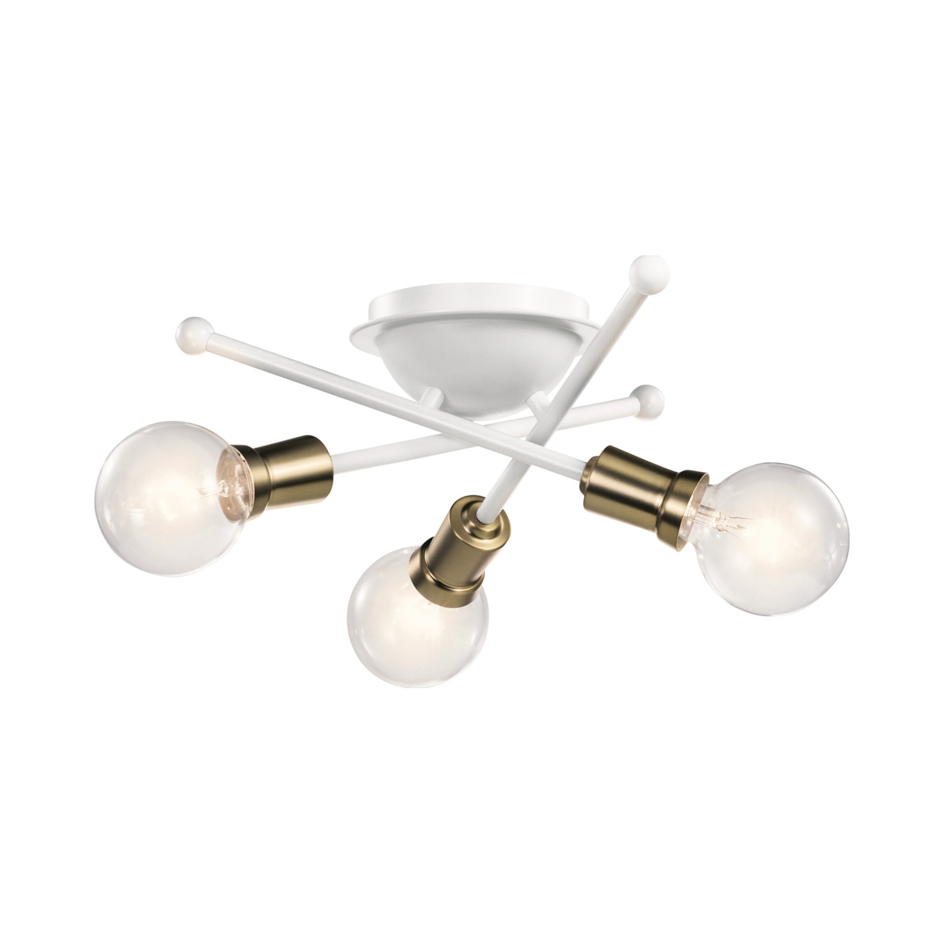 Armstrong Flush Mount Ceiling Light in White.