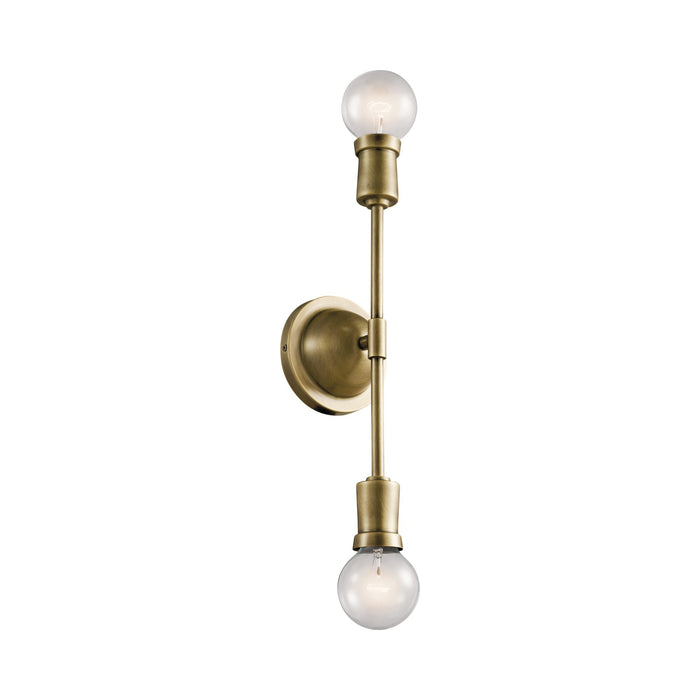 Armstrong Wall Light in Natural Brass.
