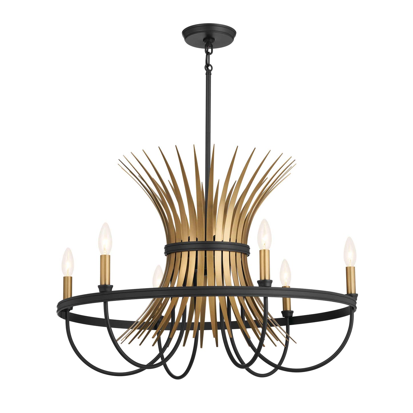 Baile Chandelier in Black (6-Light).