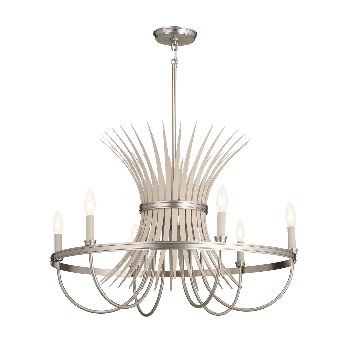 Baile Chandelier in Brushed Nickel (6-Light).