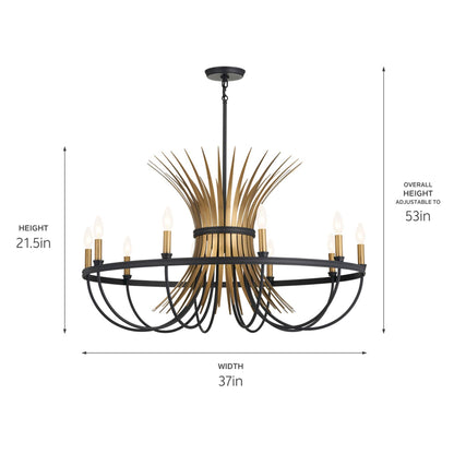 Baile Chandelier - line drawing.