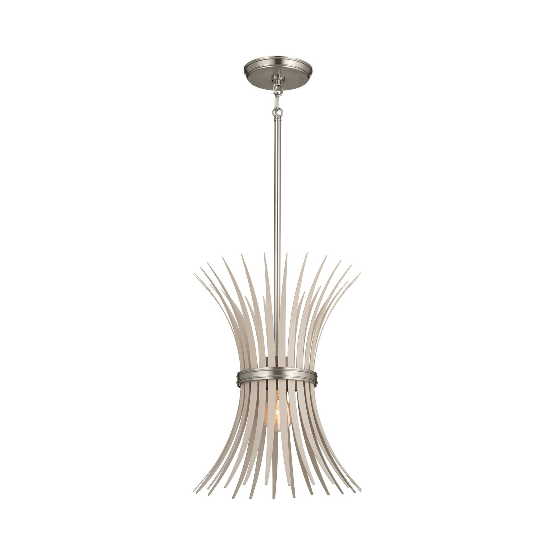 Baile Pendant Light in Brushed Nickel.