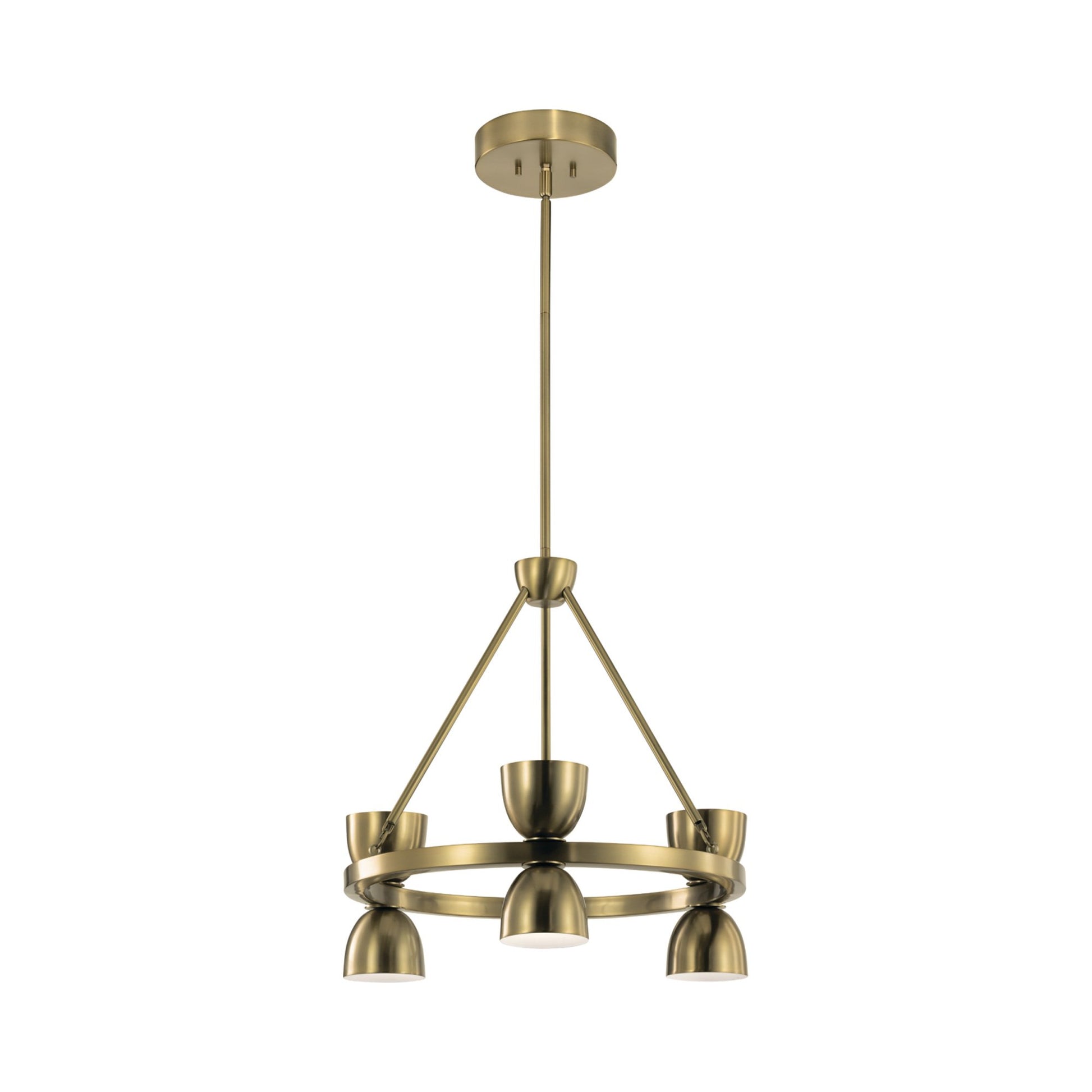 Baland LED Chandelier in Brushed Natural Brass (6-Light).