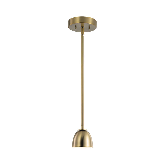 Baland LED Mini Pendant Light in Brushed Natural Brass.