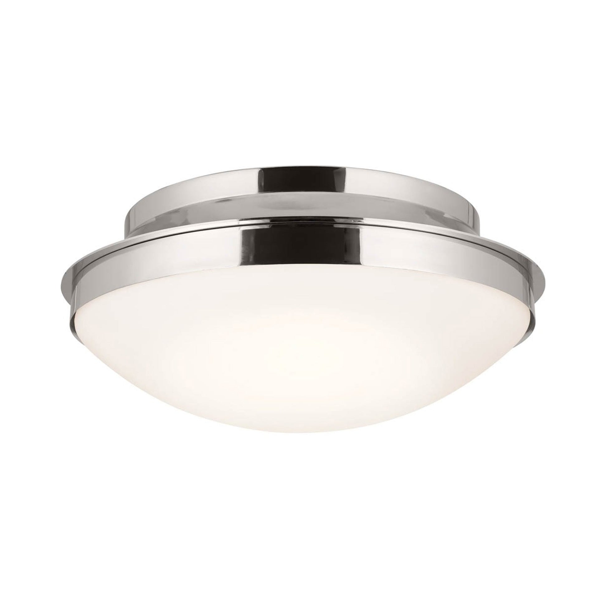 Bretta Flush Mount Ceiling Light in Polished Nickel (3-Light).